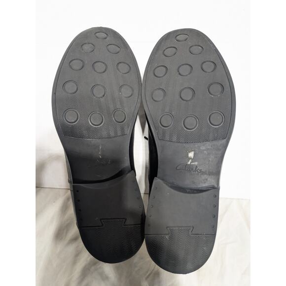 Clarks 15770 Black Leather Tilden Walk Lace Up Oxford Dress Shoes Mens Size 10.5 - Picture 8 of 9